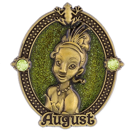 Disney Birthstone Pin - Princess Tiana - August 1 Disney Birthstone Pin - Princess Tiana - August