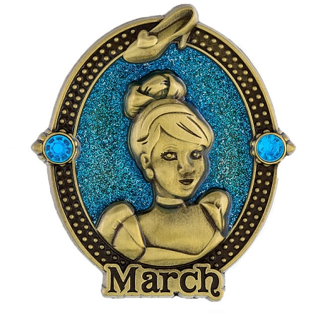 Disney Birthstone Pin - Princess Cinderella - March 1 Disney Birthstone Pin - Princess Cinderella - March