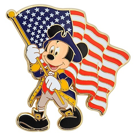 Disney Mickey Mouse Pin - American Flag 1 Disney Mickey Mouse Pin - American Flag