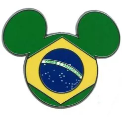Disney Mickey Mouse Icon Pin - Brazilian Flag