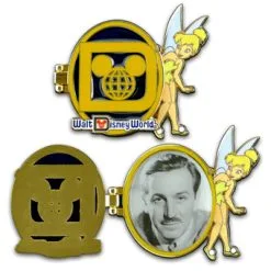Disney Retro Logo Pin - Walt Disney & Tinker Bell