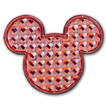 Disney Mickey Mouse Logo Pin - Shining Red Cubes 1 Disney Mickey Mouse Logo Pin - Shining Red Cubes