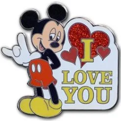 Disney Sign Language Pin - I Love You - Mickey Mouse