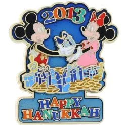 Disney Hanukkah Pin - 2013 Mickey Mouse And Minnie Mouse - LE