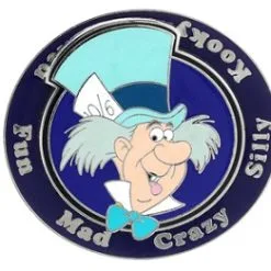 Disney Mad Hatter Pin - Mad Crazy Silly Kooky Wicked Fun - Spinner