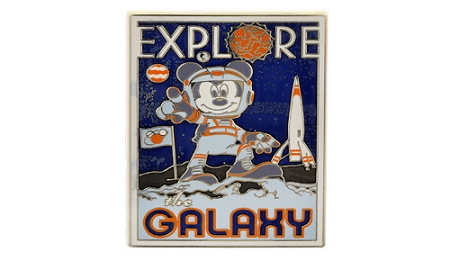 Disney Mickey Mouse Pin - Explores The Galaxy 1 Disney Mickey Mouse Pin - Explores The Galaxy