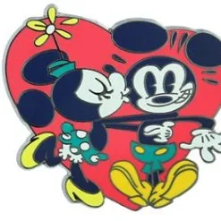 Disney Mickey Pin - Mickey Mouse & Minnie Mouse Kiss