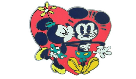Disney Mickey Pin - Mickey Mouse & Minnie Mouse Kiss 1 Disney Mickey Pin - Mickey Mouse & Minnie Mouse Kiss