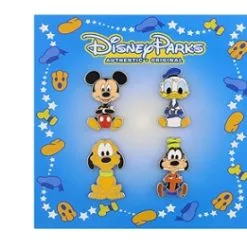 Disney Booster Pin Set - Big Head Art - Mickey Mouse And Friends