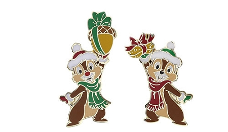 Disney Christmas Pin - Chip And Dale - Acorn Presents 1 Disney Christmas Pin - Chip And Dale - Acorn Presents