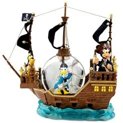 Disney Snow Globe - Pirates Of The Caribbean - Mickey Mouse And Friends