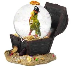 Disney Snow Globe - Pirates Of The Caribbean Parrot