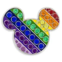 Disney Mickey Mouse Pin - Jeweled Rainbow Icon