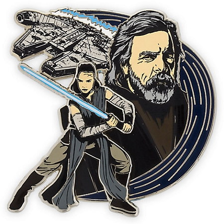 Disney Star Wars Pin - Rey & Luke Skywalker - The Last Jedi 1 Disney Star Wars Pin - Rey & Luke Skywalker - The Last Jedi