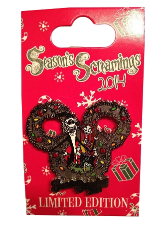 Disney Christmas Pin - 2014 Season's Screamings - Jack And Sally 1 Disney Christmas Pin - 2014 Season's Screamings - Jack And Sally