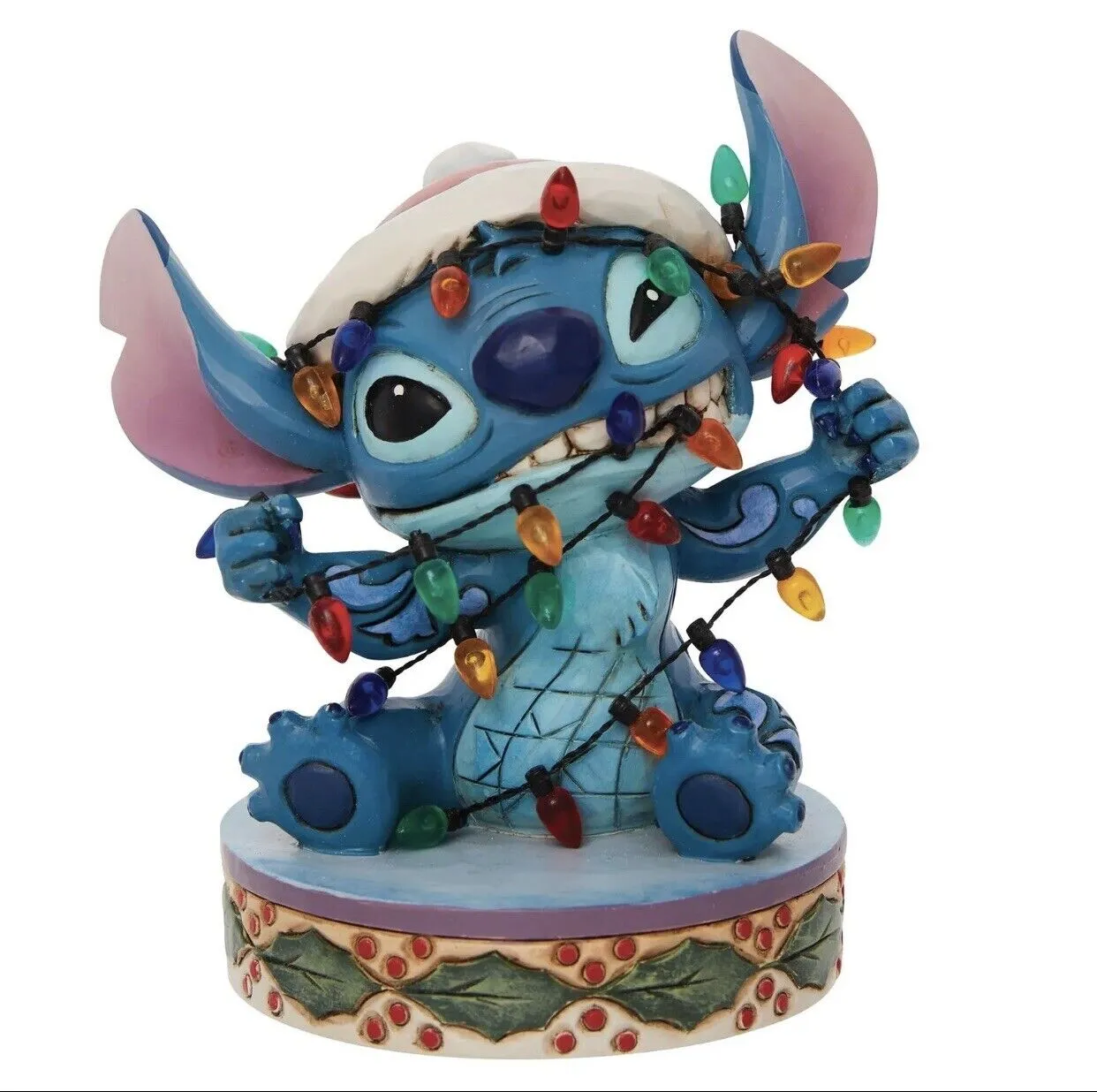 Disney Jim Shore Figure - Stitch Wrapped In Christmas Lights 1 Disney Jim Shore Figure - Stitch Wrapped In Christmas Lights