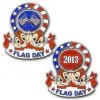 Disney Flag Day Pin - 2013 Chip N' Dale Spinner - Limited Edition