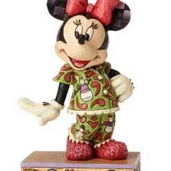 Disney Jim Shore Figure - Minnie In Christmas Pajamas