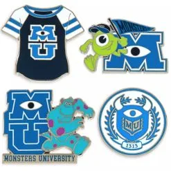 Disney Insignia Pin Set - Monsters University - Set Of 4