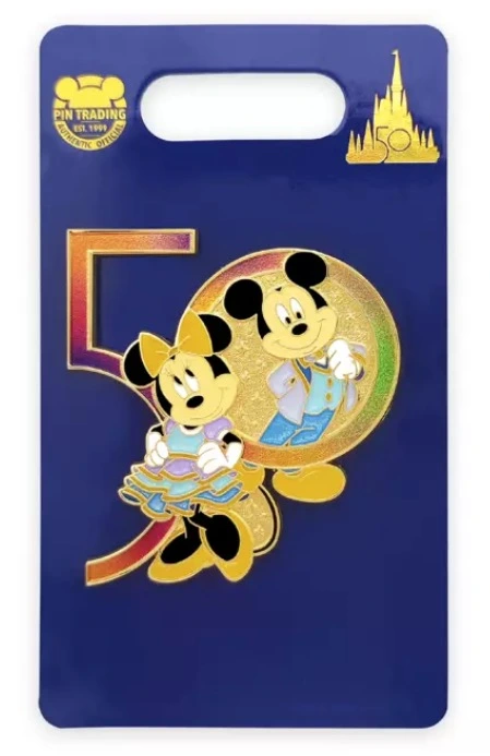 Disney 50th Anniversary Pin - Mickey And Minnie Mouse 1 Disney 50th Anniversary Pin - Mickey And Minnie Mouse