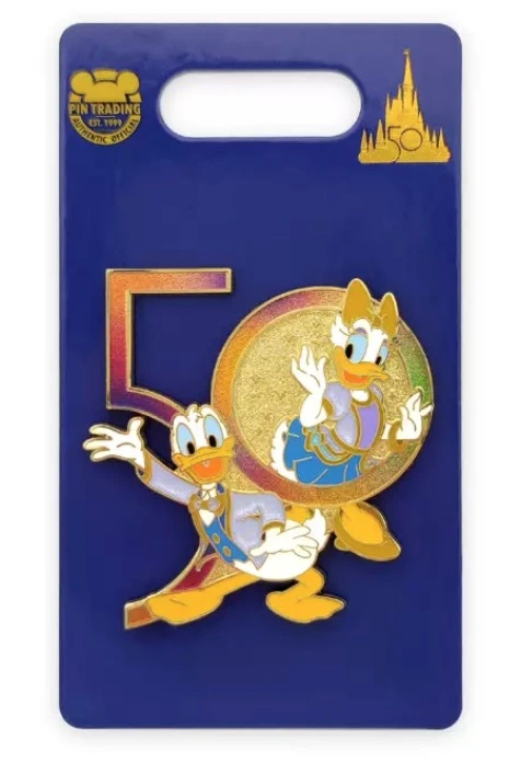 Disney 50th Anniversary Pin - Donald And Daisy Duck 1 Disney 50th Anniversary Pin - Donald And Daisy Duck