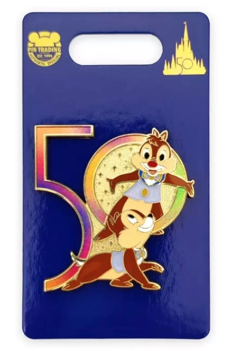 Disney 50th Anniversary Pin - Chip 'n Dale 1 Disney 50th Anniversary Pin - Chip 'n Dale