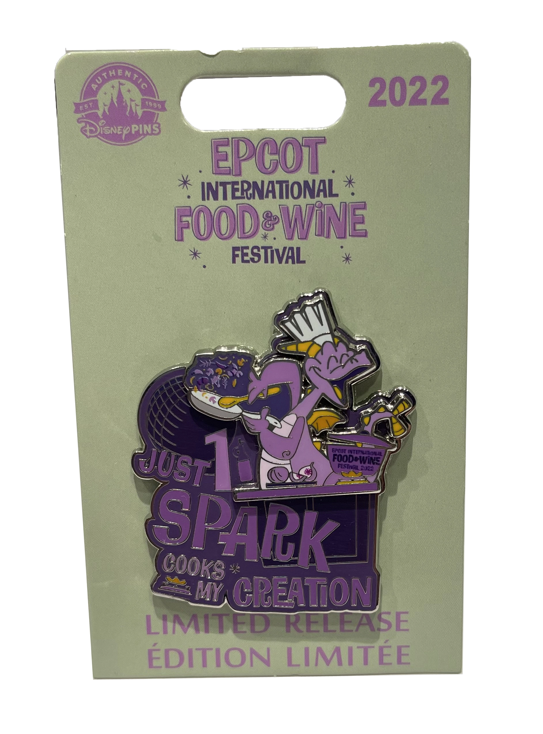 Disney Food & Wine Festival Pin - 2022 Figment - Just 1 Spark 1 Disney Food & Wine Festival Pin - 2022 Figment - Just 1 Spark