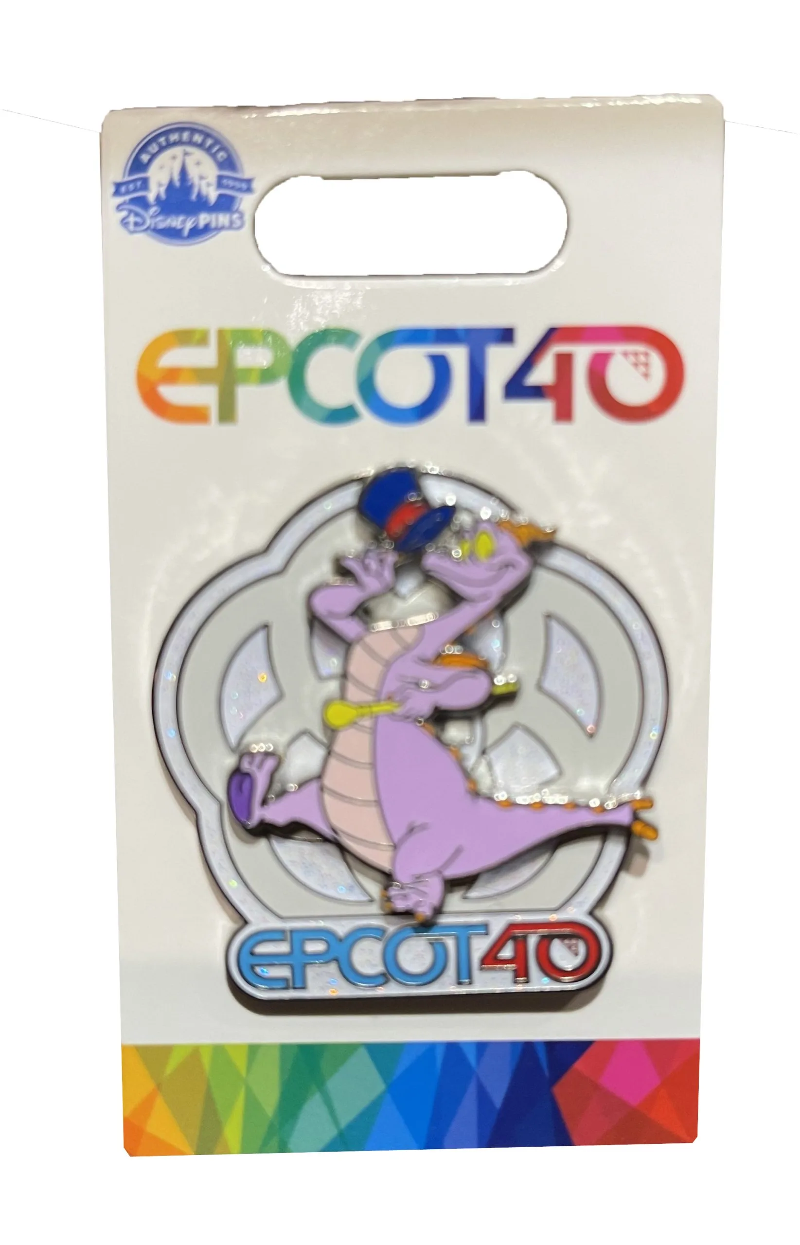 Disney Epcot Pin - 40th Anniversary - Figment With Hat 1 Disney Epcot Pin - 40th Anniversary - Figment With Hat