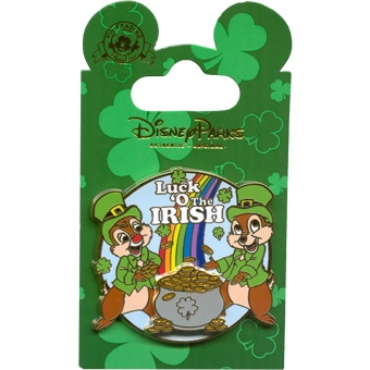 Disney St. Patrick's Day Pin - Luck 'O The Irish - Chip 'n Dale 1 Disney St. Patrick's Day Pin - Luck 'O The Irish - Chip 'n Dale