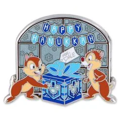 Disney Holiday Pin - Chip 'n Dale - Happy Hanukkah